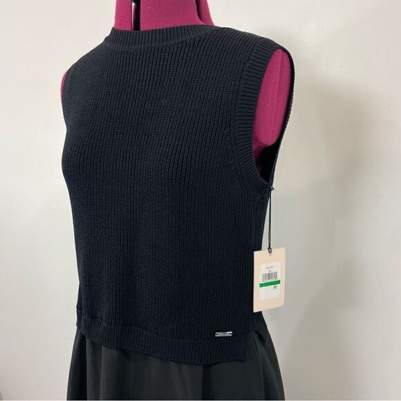 Ivanka Trump Combo Style Fit Flare Sweater Knit Dress Large NEW - Picture 5 of 13